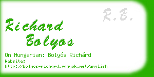 richard bolyos business card