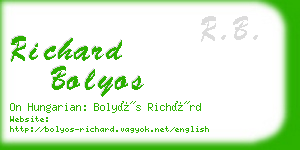 richard bolyos business card